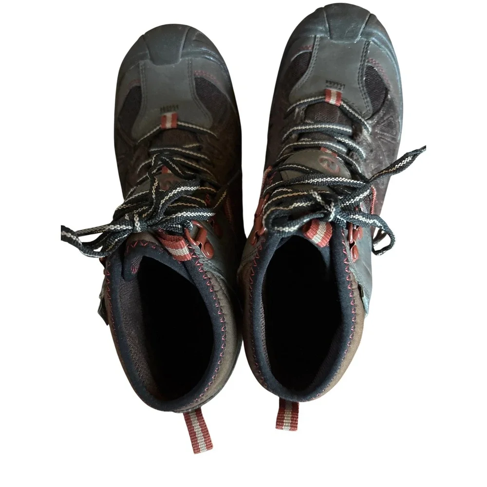 Merrell Capra Mid WTPF Hiking Boots Kids 3.5M Brown Grey Waterproof